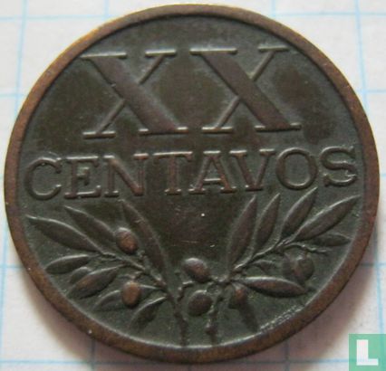 Portugal 20 centavos 1944 - Image 2