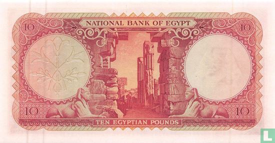 Egypte 10 Pounds 1958 - Afbeelding 2