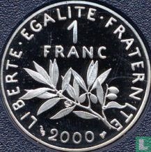 Frankrijk 1 franc 2000 (PROOF) - Afbeelding 1
