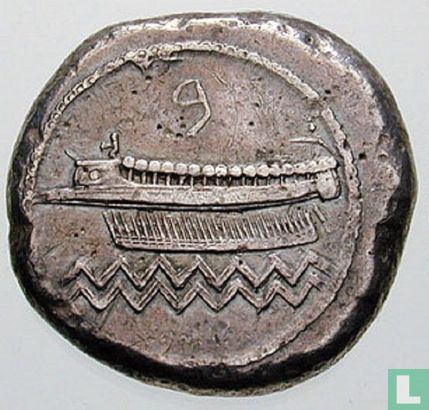 Sidon, Phoenicia  4 shekels  386-372 BCE - Afbeelding 1