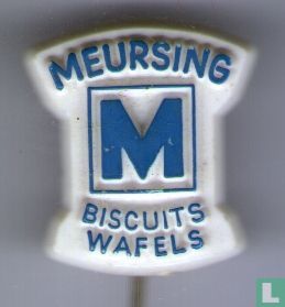 Meursing biscuits wafels - blauw op wit