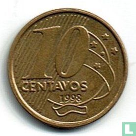 Brazil 10 centavos 1998 (sword in right hand) - Image 1