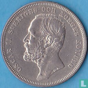 Suède 1 krona 1890 - Image 2