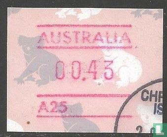 Koala under pressure, with overprint machine number