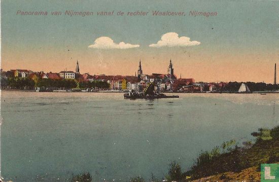 Panorama van Nijmegen vanaf rechter Waaloever, Nijmegen - Afbeelding 1