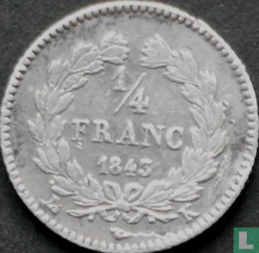 France ¼ franc 1843 (K) - Image 1
