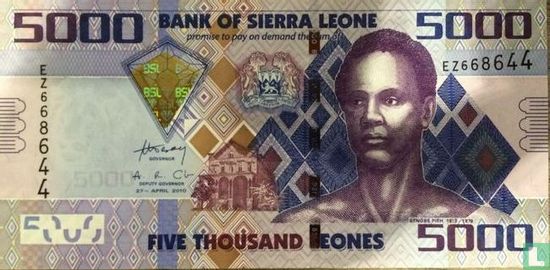 Sierra Leone 5000 Leones - Bild 1