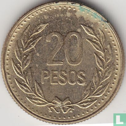 Colombie 20 pesos 1993 - Image 2