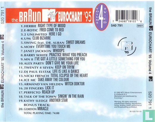 The Braun MTV Eurochart '95 Volume 4 - Image 2