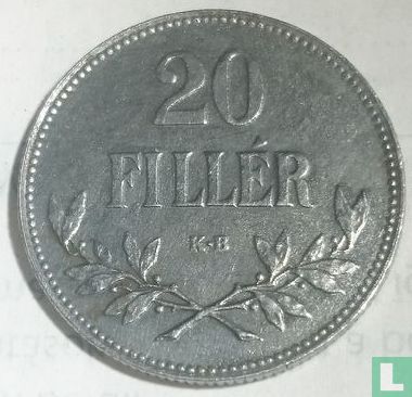 Hongrie 20 fillér 1921 - Image 2