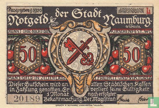 Naumburg 50 Pfennig 1920 (L) - Image 1
