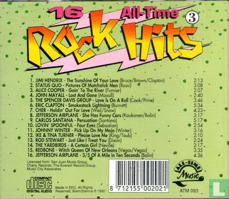 16 All Time Rock Hits 3 - Afbeelding 2