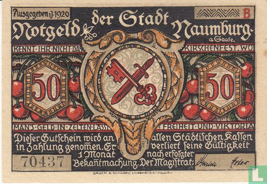 Naumburg 50 Pfennig 1920 (B) - Image 1