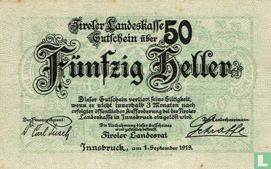 Innsbruck 50 Heller 1919 - Image 1
