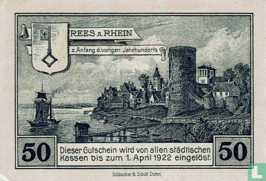 Rees 50 Pfennig 1920 - Afbeelding 2