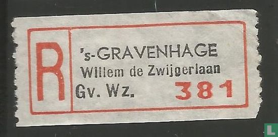 's-GRAVENHAGE Willem de Zwijgerlaan Gv. Wz.