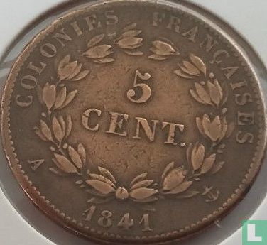 French colonies 5 centimes 1841 - Image 1
