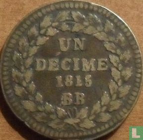 France 1 décime 1815 (L - sans points) - Image 1