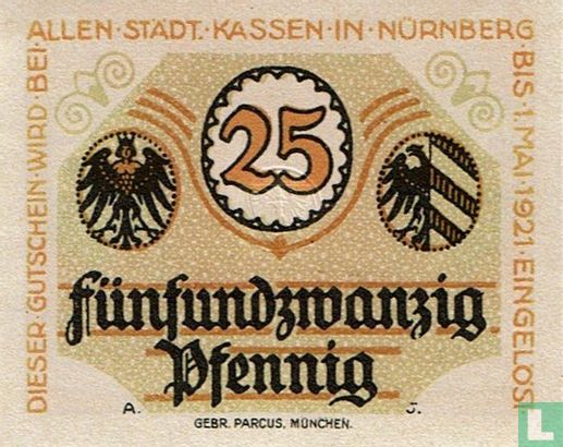 Nürnberg 25 Pfennig 1920 - Afbeelding 2