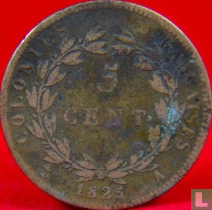 French colonies 5 centimes 1825 - Image 1