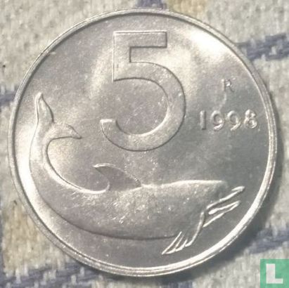Italien 5 Lire 1998 - Bild 1