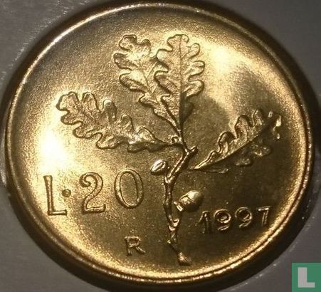 Italien 20 Lire 1997 - Bild 1