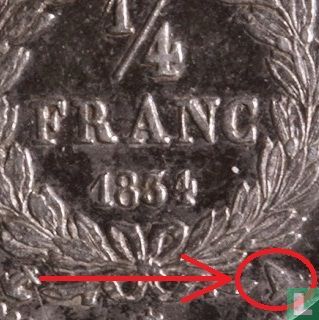 Frankreich ¼ Franc 1834 (A) - Bild 3