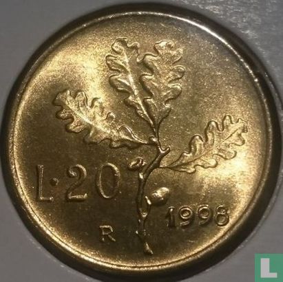 Italië 20 lire 1998 - Afbeelding 1