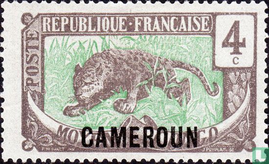 Leopard, with overprint