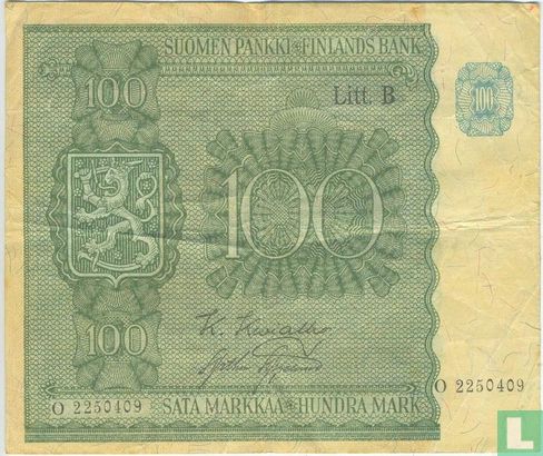 Finlande 100 Markkaa 1945 (1948) - Image 1