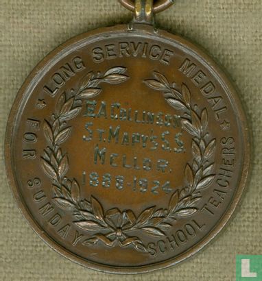 UK  Manchester Diocesan Sunday School Committee - St. Mary's Long Service Award  1888-1924 - Bild 2