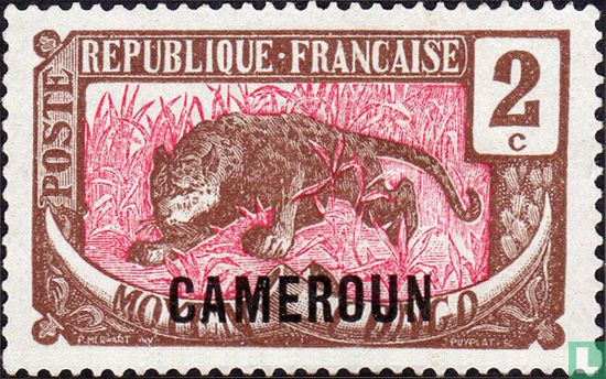 Leopard, with overprint