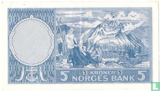 Noorwegen 5 Kroner 1962 - Afbeelding 2