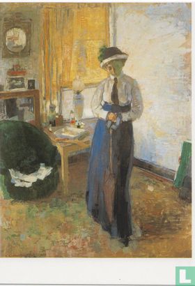 Vrouw, grijze handschoenen, 1916 - Image 1
