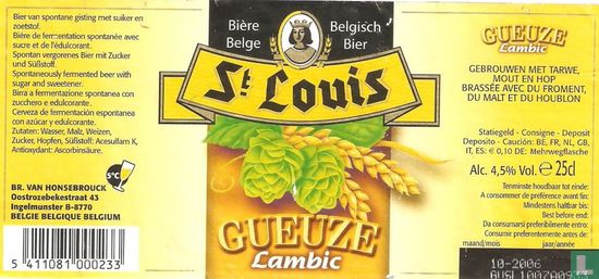 St.Louis Gueuze Lambic  - Bild 1