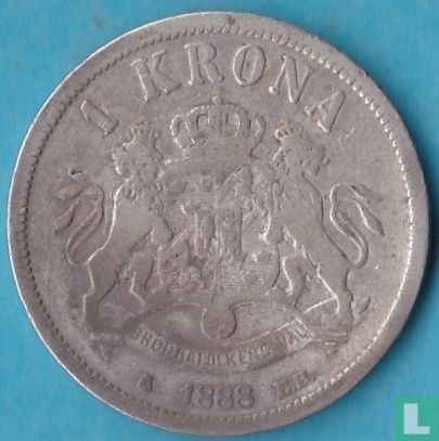 Schweden 1 Krona 1888 - Bild 1