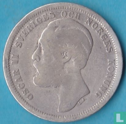 Zweden 1 krona 1888 - Afbeelding 2