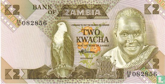 Zambia 2 Kwacha ND (1980-88) P24c - Afbeelding 1
