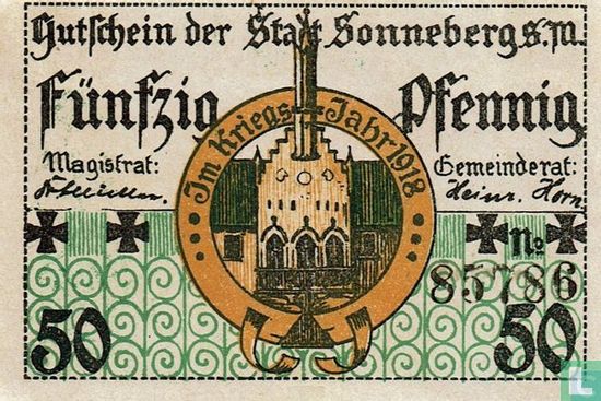 Sonneberg 50 Pfennig 1918 - Afbeelding 1