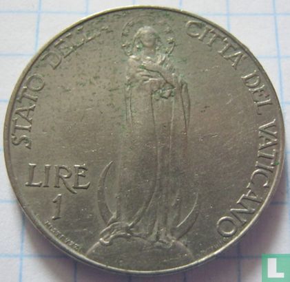 Vaticaan 1 lira 1937 - Afbeelding 2