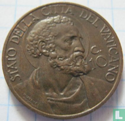 Vatican 10 centesimi 1935 - Image 2
