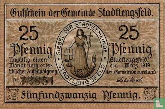 Stadtlengsfeld 25 Pfennig 1919 (donker) - Afbeelding 1