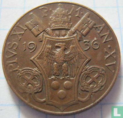 Vaticaan 10 centesimi 1936 - Afbeelding 1