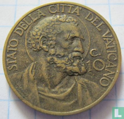Vatikan 10 Centesimi 1940 - Bild 2