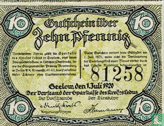 Seelow 10 Pfennig 1920 - Bild 1