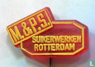 M. & P.S. Suikerwerken Rotterdam [geel op rood] 
