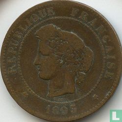 Frankrijk 5 centimes 1893 - Afbeelding 1