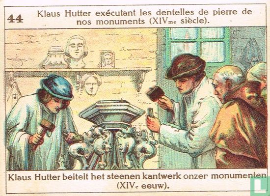 Klaus Hutter beitelt het steenen kantwerk onzer monumenten (XIVe eeuw) - Image 1
