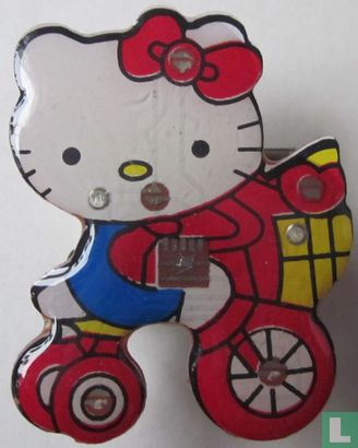 Hello Kitty op driewieler