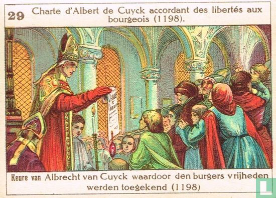 Keure van Albrecht van Cuyck waardoor den burgers vrijheden werden toegekend (1198) - Image 1